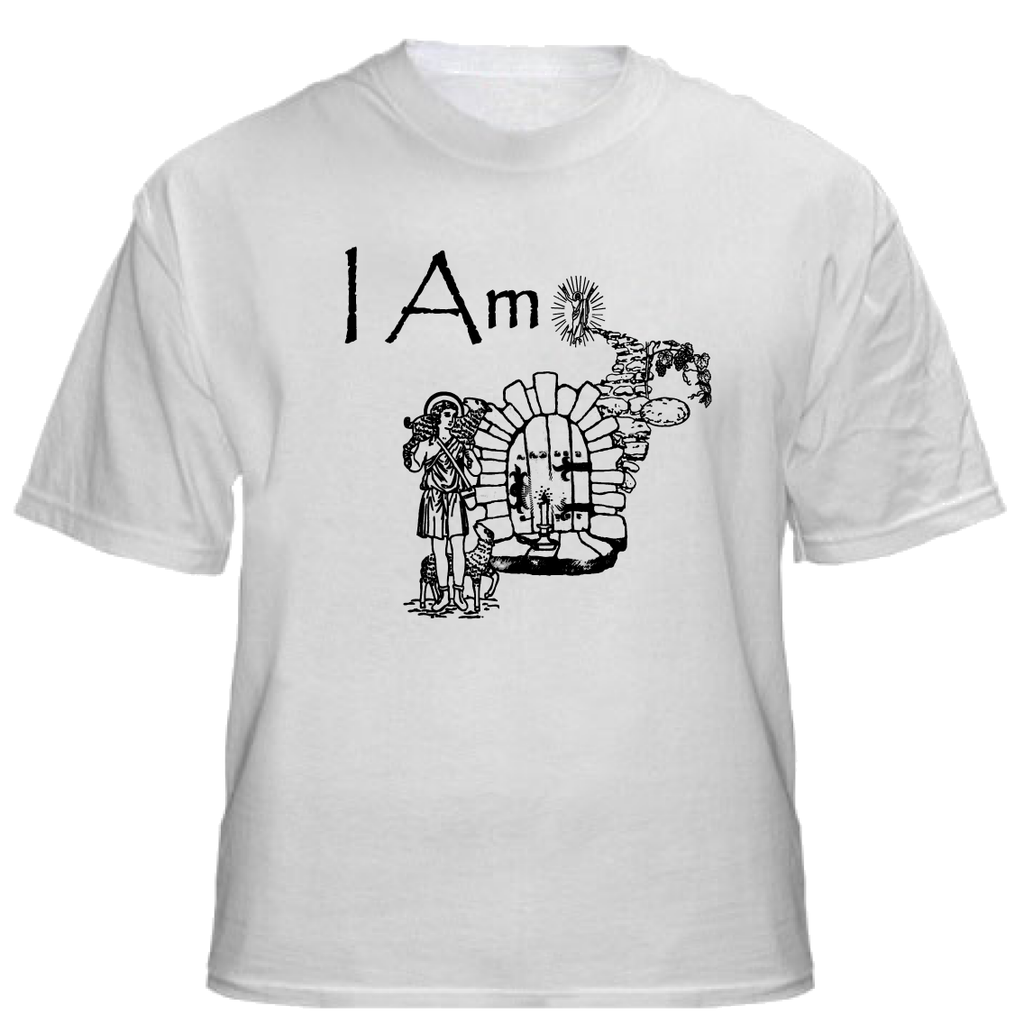 I Am (White T Shirt with Black Image)