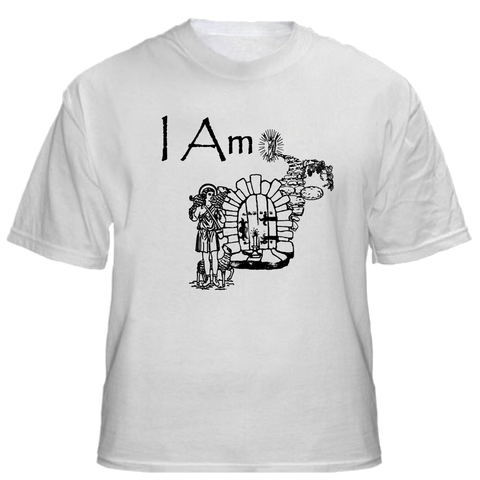 I Am (White T Shirt with Black Image)