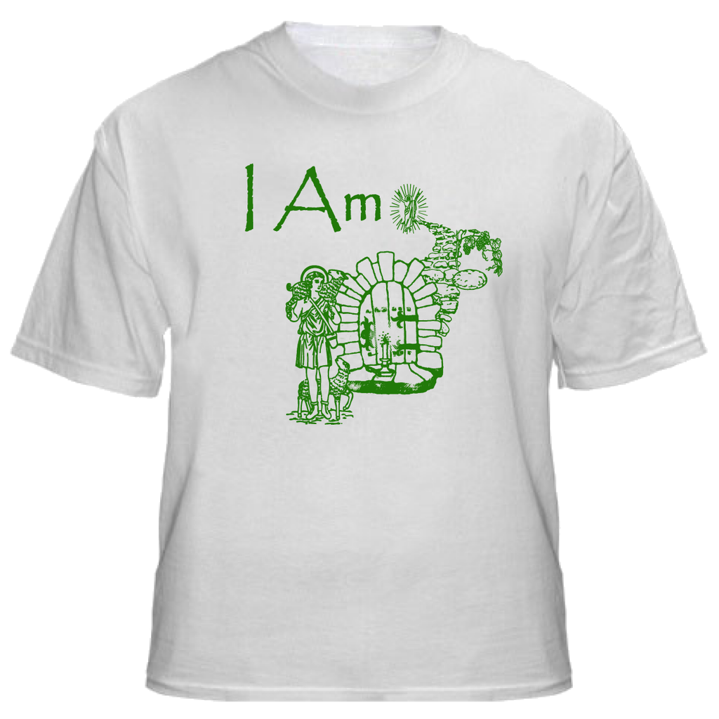 I Am (White T Shirt with Green Image)